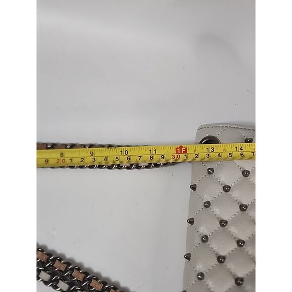 Rebecca Minkoff Light Gray Studded Mini Affair Quilted Bag